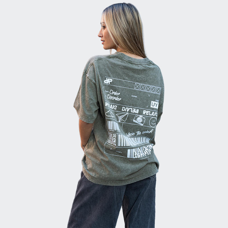 Remera oversized Relajo Call Me, vista 2