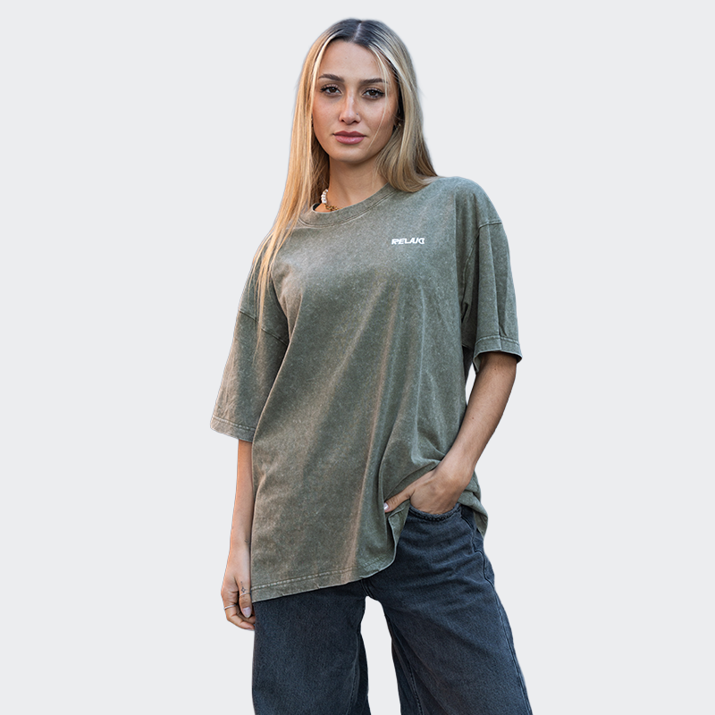Remera oversized Relajo Call Me, vista 1