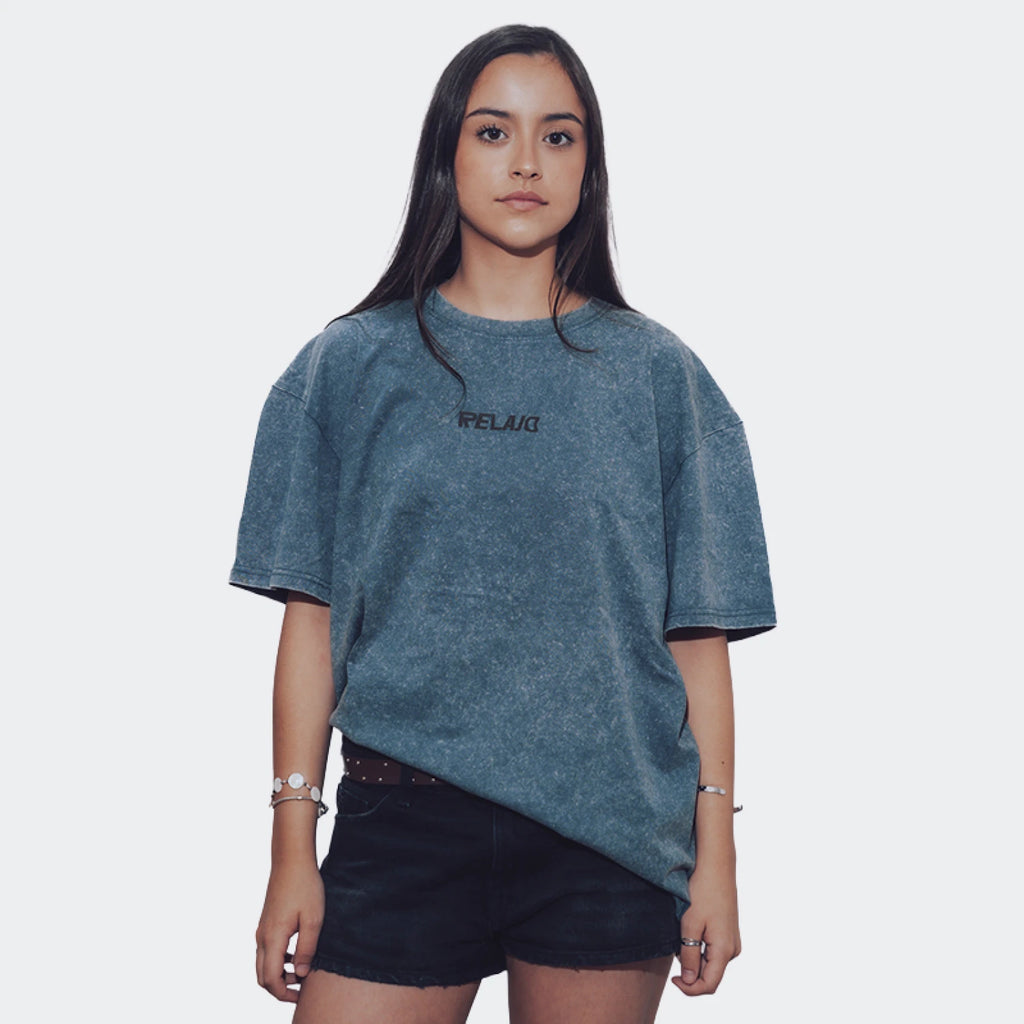 Remera Relajo Distortion - Azul